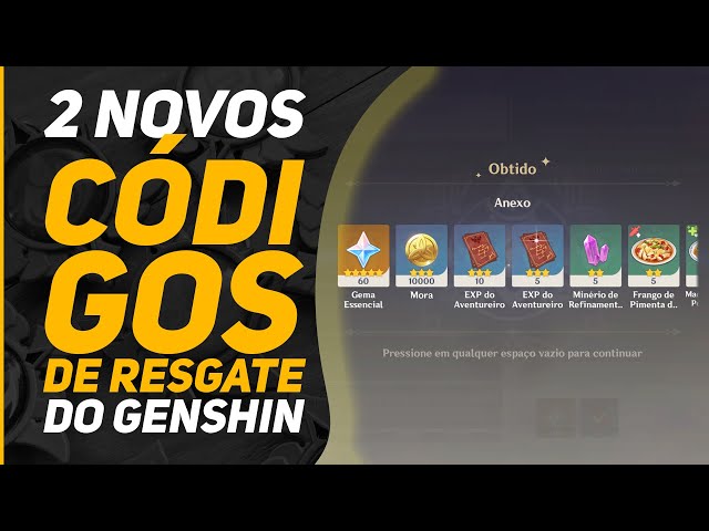 2 NOVOS CÓDIGOS DO GENSHIN IMPACT VERSÃO 3.7 