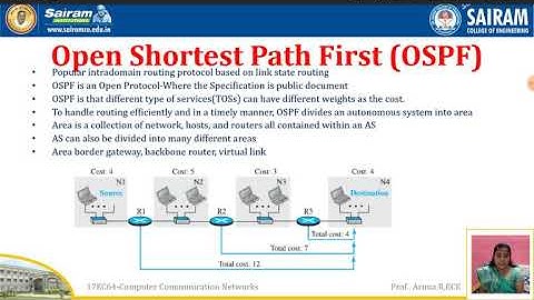 Lecture video _17EC64_Module 4_ Unicast Routing Protocol_OSPF_11_Aruna R