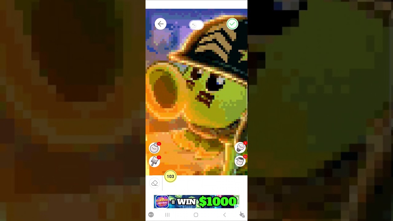 Pixel Art 3: Mega Gatling Pea (PVZ2)