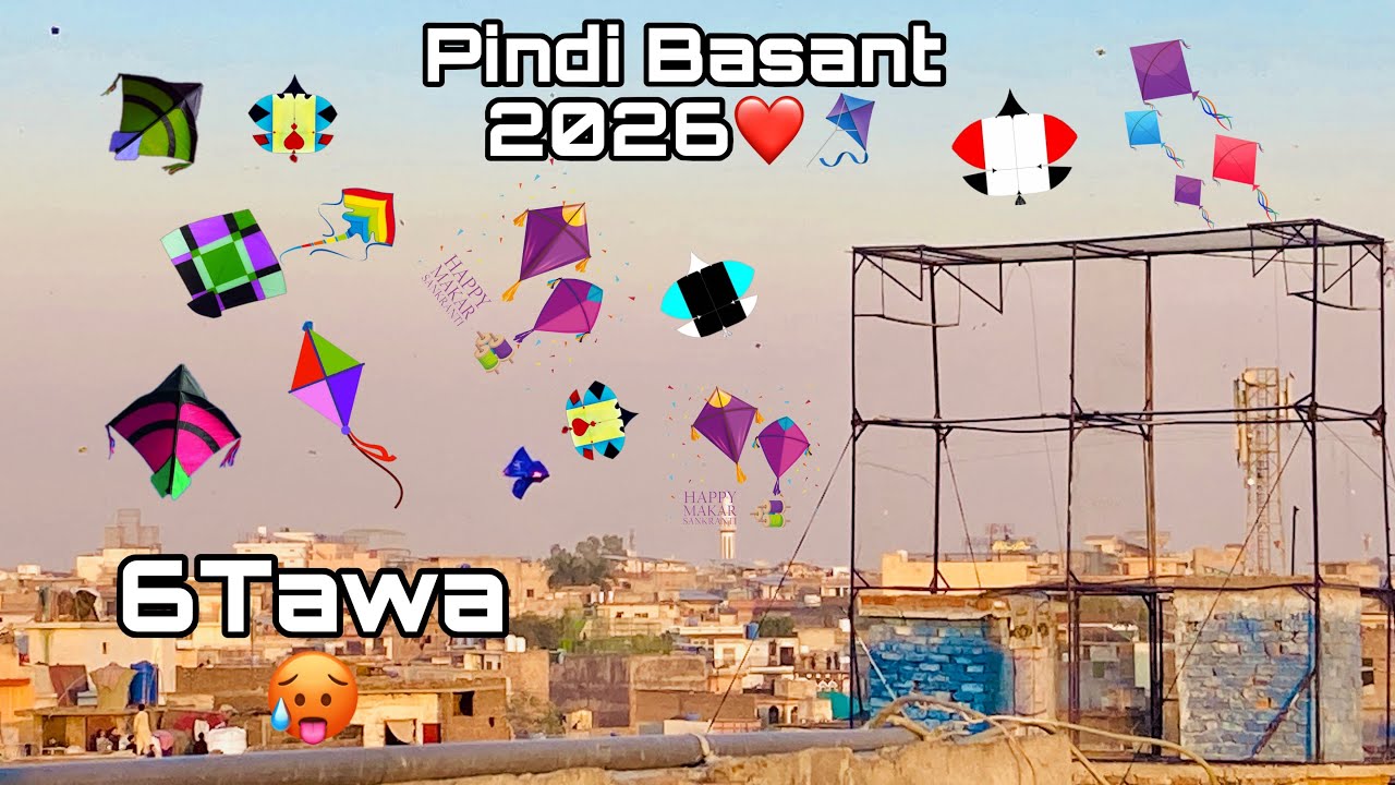 Rawlpindi Basant 2026❤️🔥6 Tawa crashed 🥵Pindi wlo ny record toir diya ❤️‍🔥🔥🪁#trending #kiteflying 