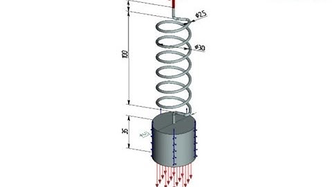 T-Flex Analysis v16 - Forced Oscillations - Forced Vibrations of the Weight on a Spring