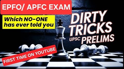 💯Ultimate CHEAT-CODE for UPSC EPFO/APFC prelims exam revealed for the first time! 