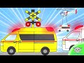 【救急車 ふみきり アニメ】こんな きゅうきゅうしゃ はイヤだ!What an ambulance!