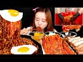 ASMR MUKBANG :)MAKE KIMCHI FOR THE WINTER(GIMJANG), BLACK BEAN NOODLES, BOILED PORK. 김장해서 짜파게티랑먹기.