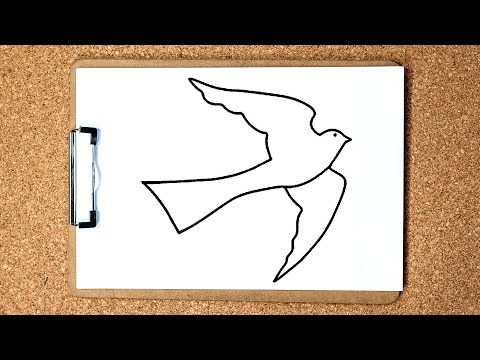 COMO DESENHAR UM PASSARINHO FÁCIL VOANDO