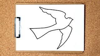 COMO DESENHAR UM PASSARINHO FÁCIL VOANDO screenshot 1