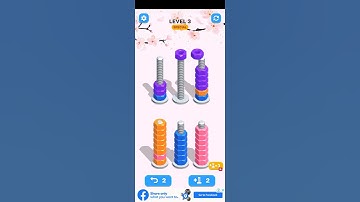 color screw sort puzzle gameplay   #shorts #colorsorting #satisfying #asmr