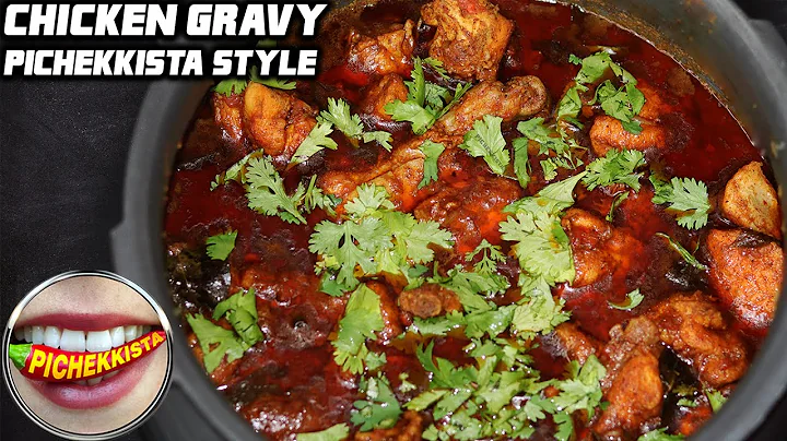 CHICKEN GRAVY IN PRESSURE COOKER PICHEKKISTA STYLE...