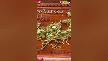 Tranh gỗ Mã Đáo Thành Công dát vàng - kích thước: ngang 120, cao 60, ván dày 4 cm | Tranh gỗ Vạn Đạt