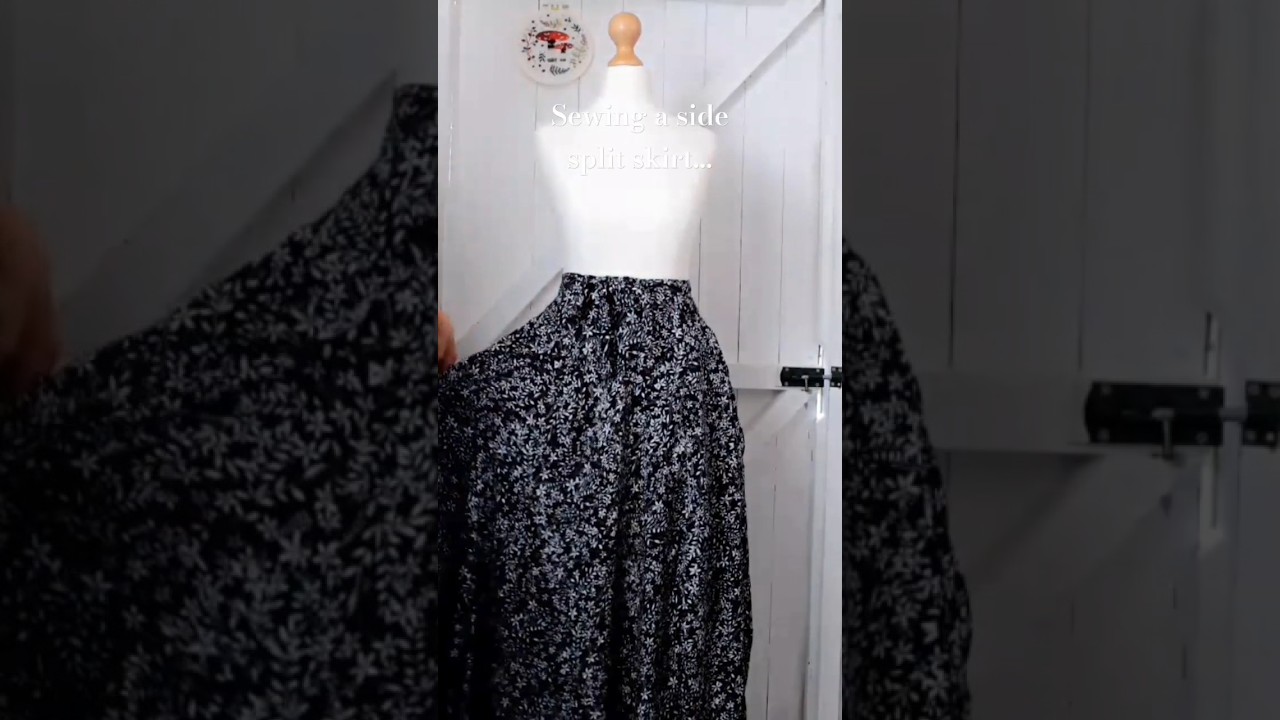 Sewing a side split skirt 🤍 