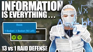 Outsmarting a 13+ Deep Zerg who came to Raid Me in Solo Rust...