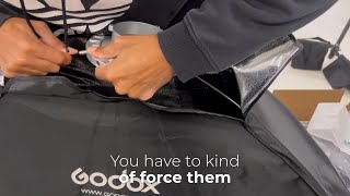 Easy Godox Softbox Light Kit Setup and DEMO with Strobe Light