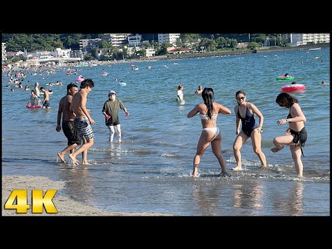 Beautiful Beach Walk Near Tokyo on a Hot Sunny Day - Japan 4K Summer 2021