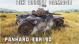 Panhard EBR 90 • 21K ASSIST DAMAGE 2 KILLS • World of Tanks