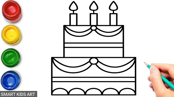 How To Draw A Birthday Cake | Birthday Cake Drawing | Draw Smart