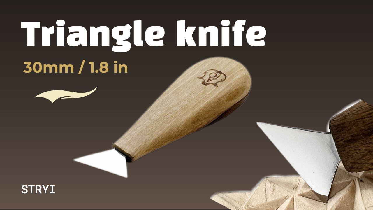 Sharp Triangular chisel 20mm – Satisfying Wood Carving Cuts | Woodworking 