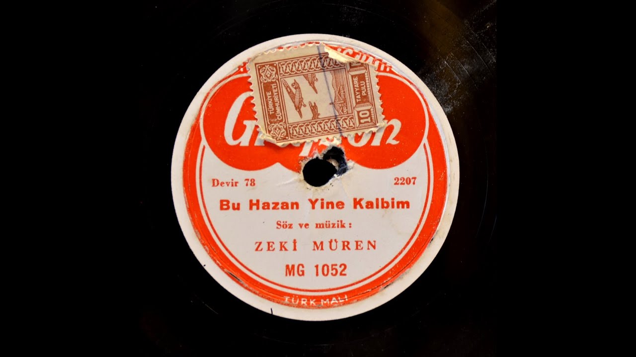 Zeki Müren -  Bu hazan yine kalbim  - GERÇEK TAŞ PLAK KAYDI