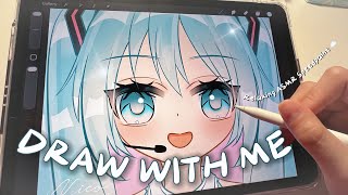 ASMR Drawing Miku ✨ FREE Brushes + Custom Commissions Open! ʚ♡ɞ