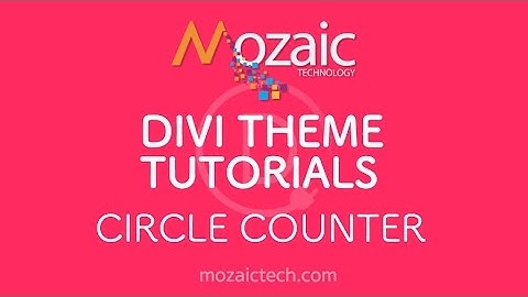 Divi 3.0 Visual Builder tutorial - How to add a circle counter to your web page