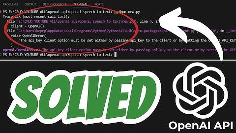OpenAIError api_key to the client or by setting OPENAI_API_KEY environment variable SOLVED in Python