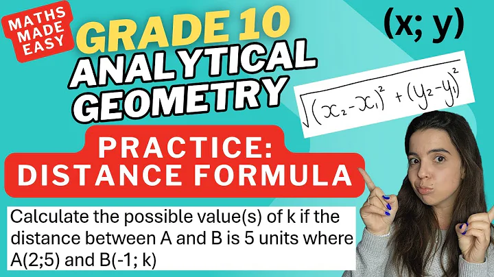 Analytical Geometry Grade 10: Distance formula PRACTICE