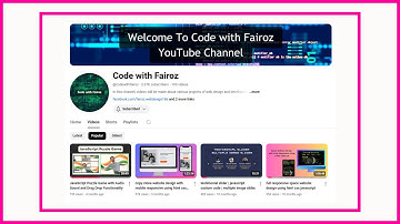 Code with Fairoz YouTube Channel Trailer Video