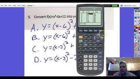 Unit 3 Algebra 2 Review