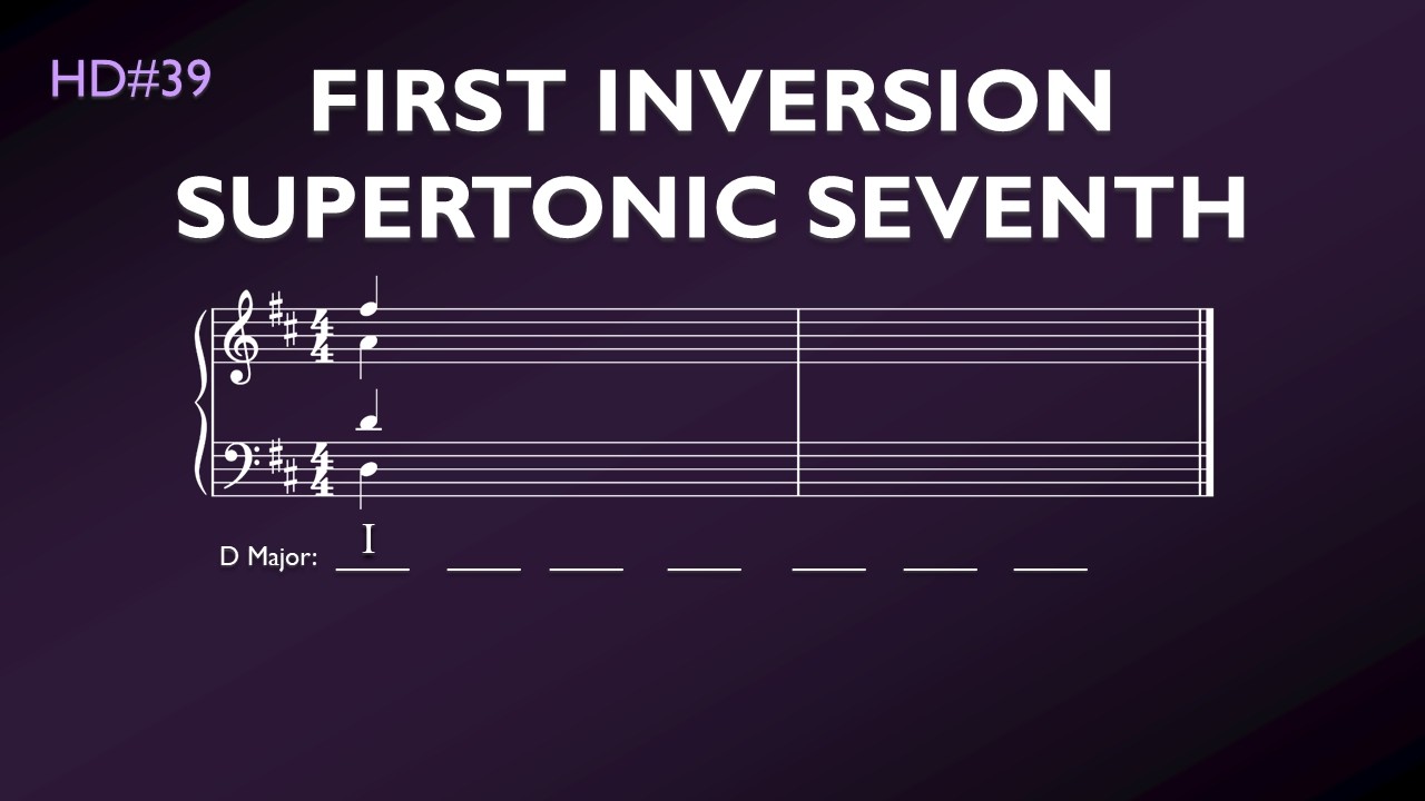 Fonix First Inversion Harmonic Dictation #39 – First Inversion Supertonic Seventh Chord ...