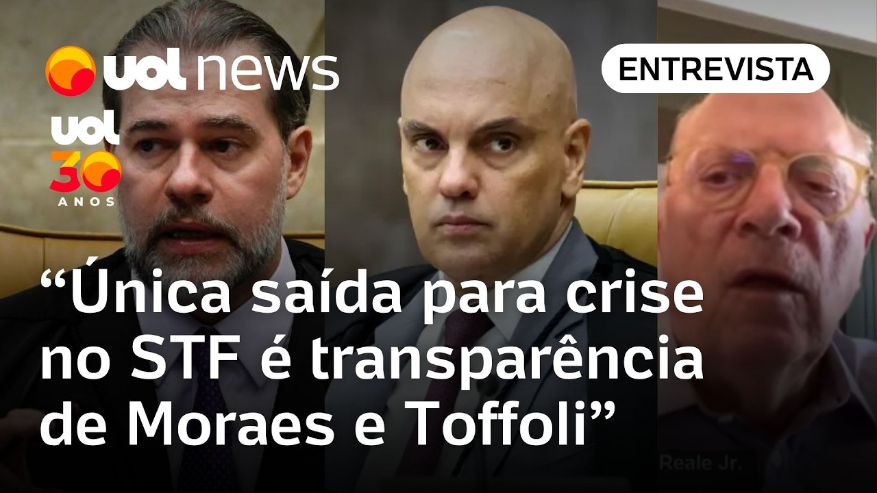 Moraes pode se transformar em vilão por causa de condutas particulares, diz Reale Jr.