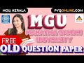 MGU Mahatma Gandhi University Free previous year question paper Download l mguonline.com