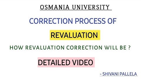CORRECTION PROCESS OF REVALUATION || DEGREE || OSMANIA UNIVERSITY || 2025 || @shivanipallela