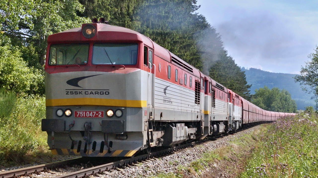 Vlaky Slovensko - 5 Bardotiek na Pn 57125 s uhlím do Hrabovca