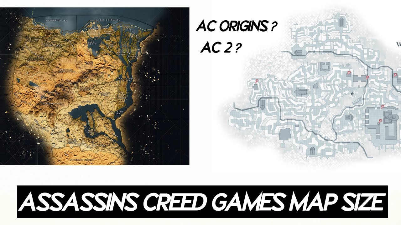 Assassin S Creed Games All Maps Size Comparison 19 Youtube