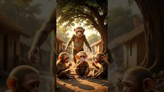“Baby Monkeys Caught Smoking in the Village 🐒😮 | Shocking Real-Life Scene”