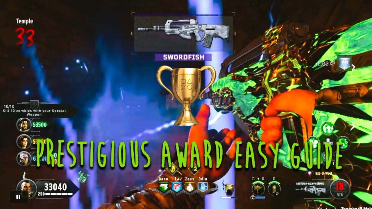 How to level up guns easily in BO4 Zombies (Prestigious Award Trophy