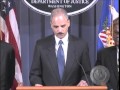 Attorney General Eric Holder Speaks at the Operation Stolen Dreams Press Conference