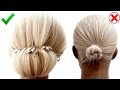 One-minute BUN for sparse hair