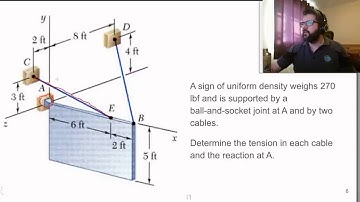 Static Mechanics - 3D Rigid Body Equilibrium