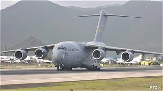 USAF C-17 GLOBEMASTER at St Maarten (SXM) on 6\/20\/2021