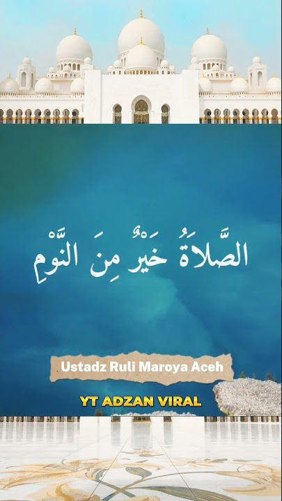 Belajar Adzan Subuh Ash Shalatu Khairum Minan Naum #shorts