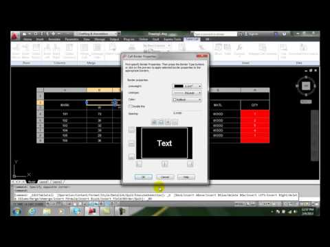 AutoCAD II  21-16 Modifying Cell Style