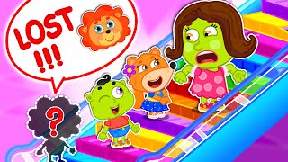 LeonCito | El bebé se perdió en la escalera mecánica | Dibujos animados | Video Para Niños