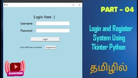 Insert And Get data from Table using tkinter python | Sqlite3 in Tamil