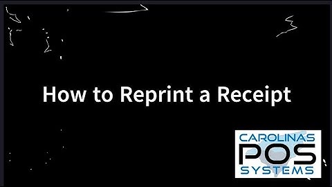 How To Reprint a Credit Card Receipt by Carolinas POS Systems