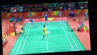 Badminton doubles Olympics semi-final  Malaysia Vs China