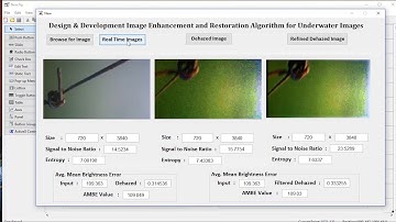 Underwater Image Processing by using Matlab Software  |  Real Time Processing on Matlab GUI