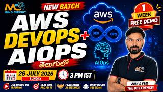 NEW DEVOPS / DEVSECOPS WITH AWS &amp; AI-OPS NEW BATCH STARTS FROM  26 JULY 26 | తెలుగు లో #devops #aws