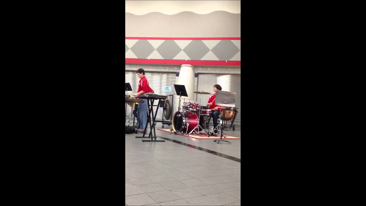 5-22-2012 Nic Rundell on drums at Goodson 8th grade band co