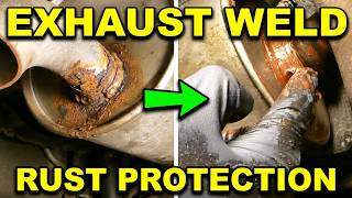 Protect exhaust bracket and welds from rust using copper grease