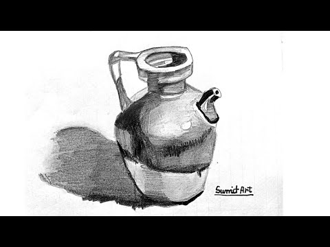 Still Life Drawing Step By Step/Pencil Shading Process of Pots/Pencil  Drawing For Beginners/ - You…